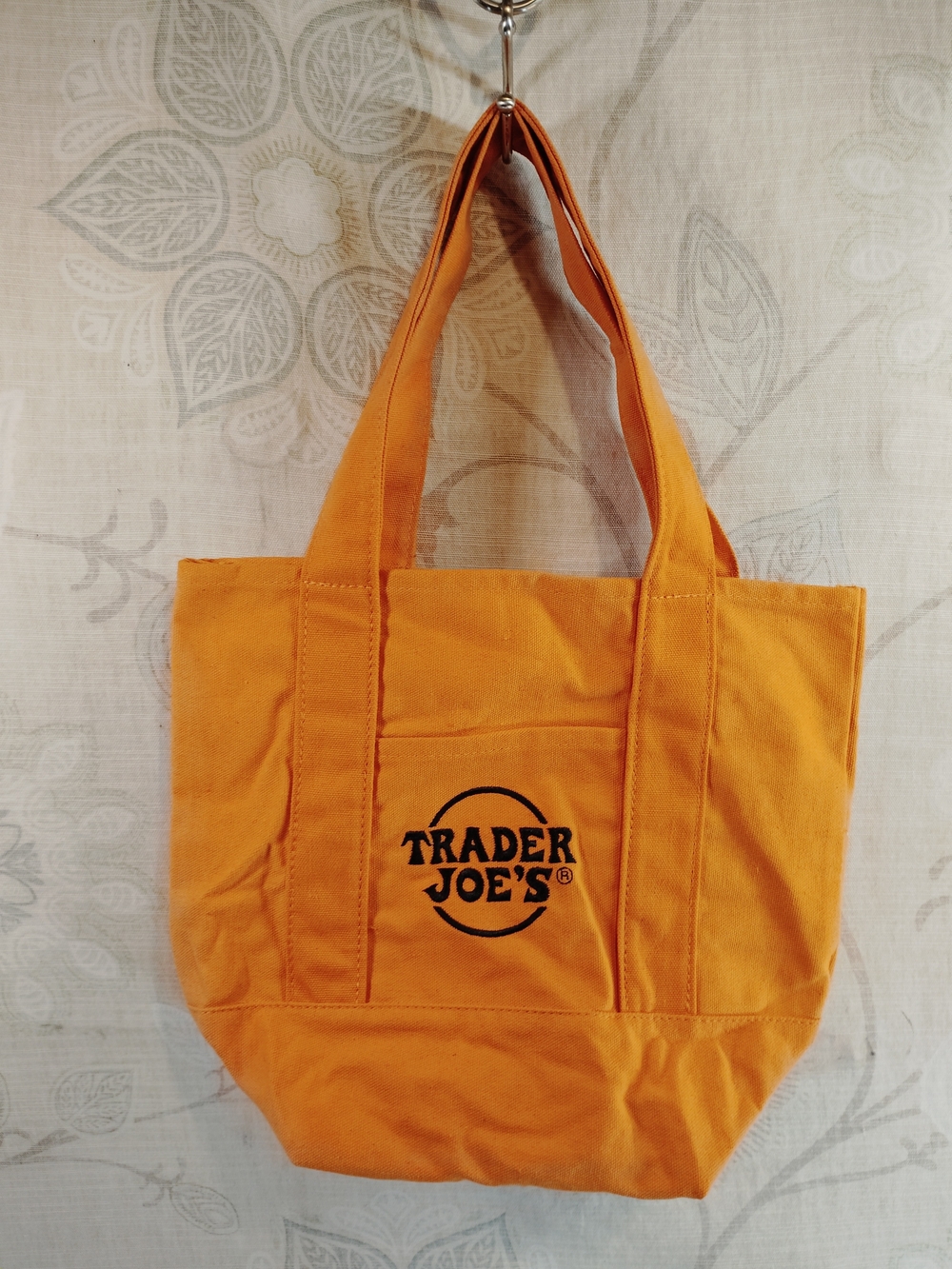 Trader Joe's Orange Canvas Tote Bag